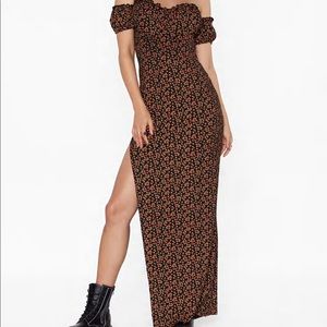 Nasty Gal floral maxi dress